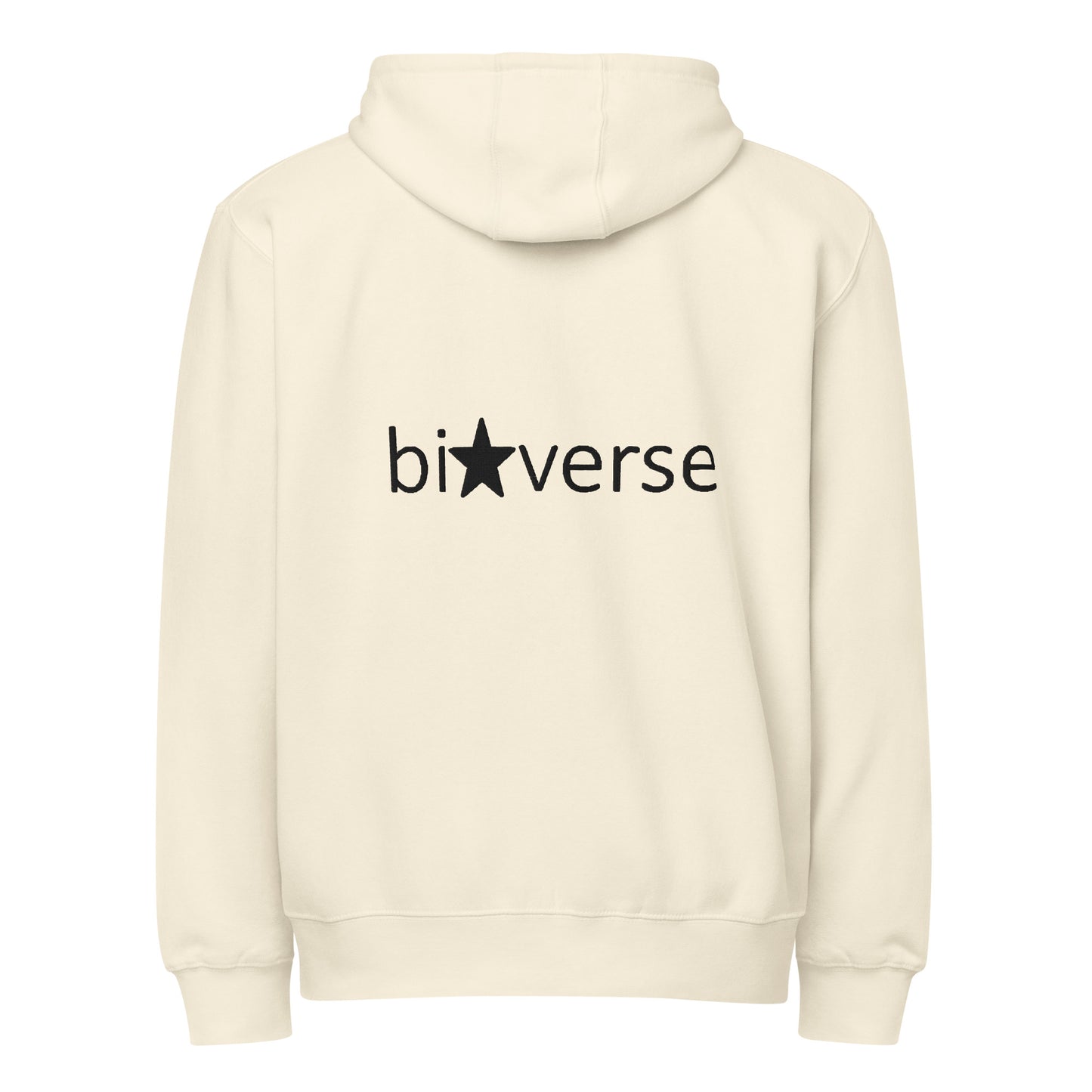 Bi Verse embroidered Premium full zip hoodie