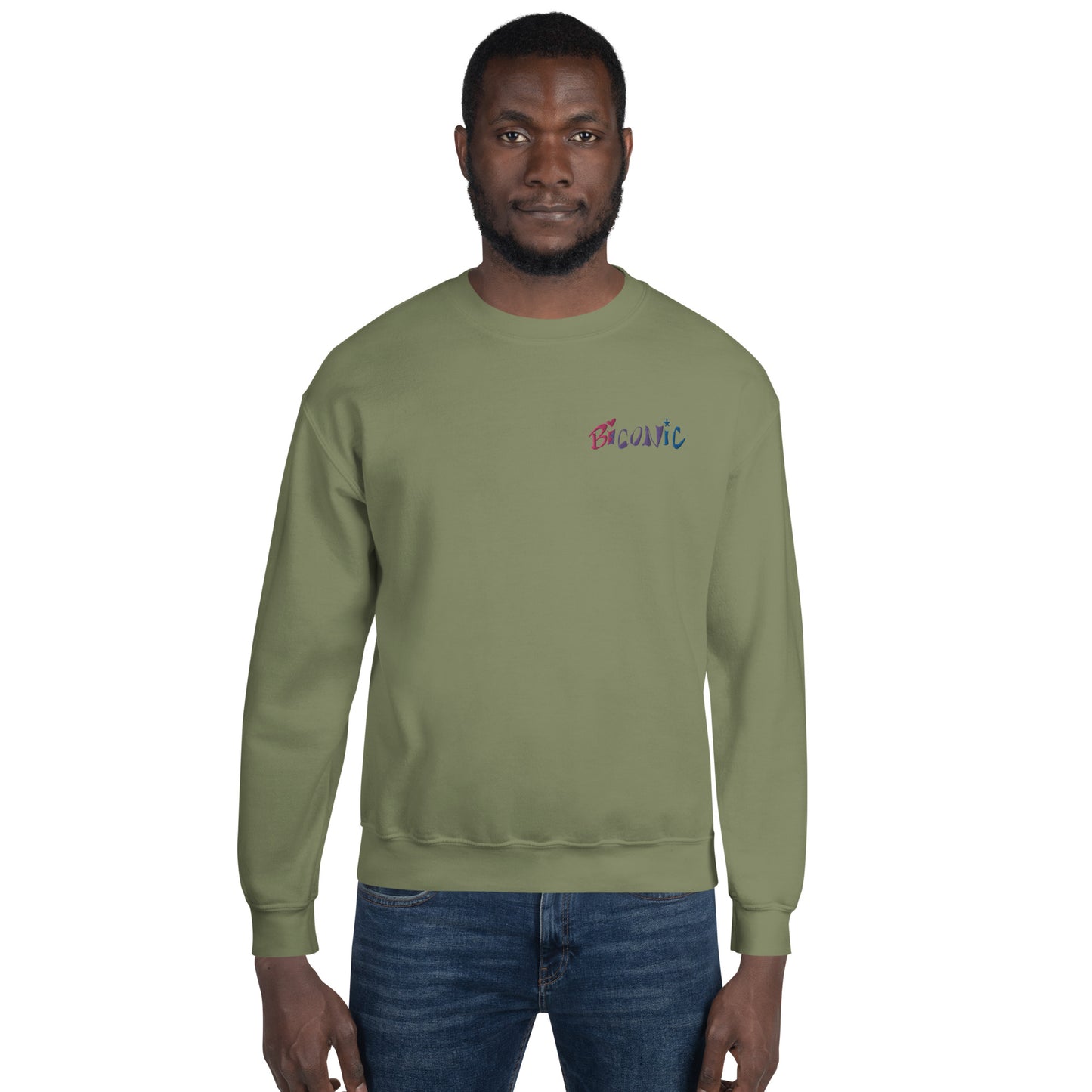 Unisex Crewneck left chest embroidered