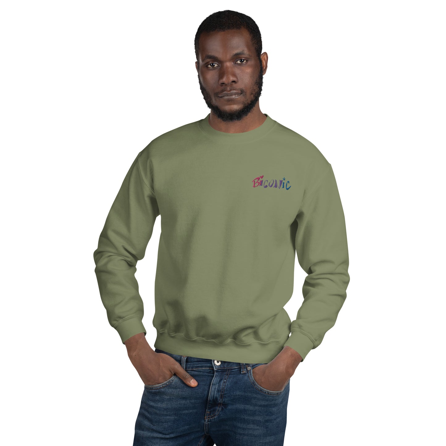 Unisex Crewneck left chest embroidered