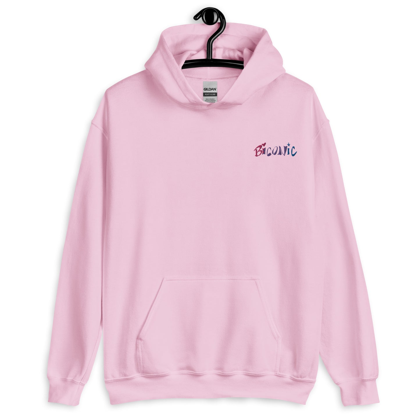 Sudadera unisex con capucha bordada en el pecho izquierdo