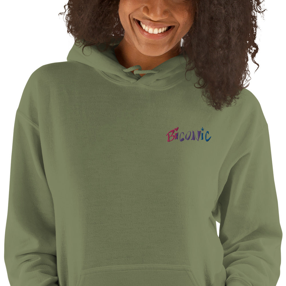 Sudadera unisex con capucha bordada en el pecho izquierdo